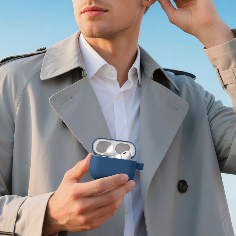 5. Etui ochronne AMAZINGTHING Glamour na AirPods Pro 3 - niebieskie