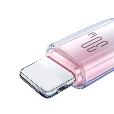 6. Kabel Joyroom S-A42 Crystal-Clear Series 30W USB-C - Lightning 1,2m - biały
