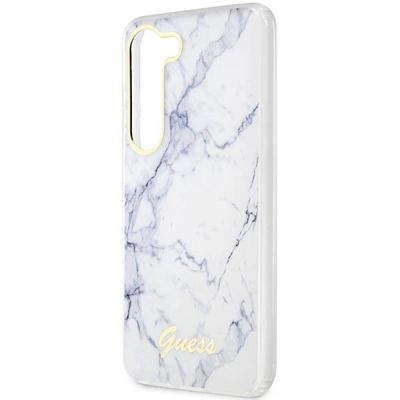 6. Etui Guess Marble Collection na Samsung Galaxy S23 - białe
