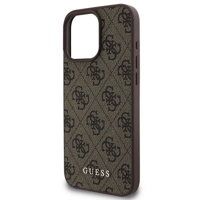 6. Etui Guess 4G Classic na iPhone 16 Pro Max - brązowe