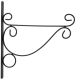 2. WIESZAK NA ROŚLINY METALOWY ZAWIJASY ORNAMENT CZARNY 26X28CM KINZO