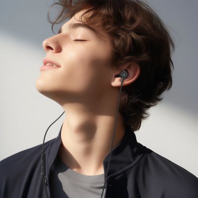 7. Słuchawki douszne Acefast L2 ze złączem USB-C, mikrofonem i pilotem 1,2 m - czarne