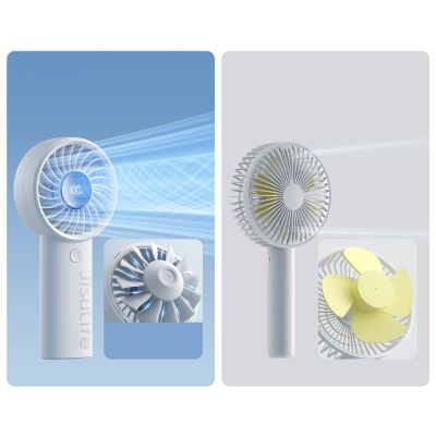 8. Mini wentylator Jisulife Handheld Fan Life4 3600mAh przenośny wiatraczek USB - szary