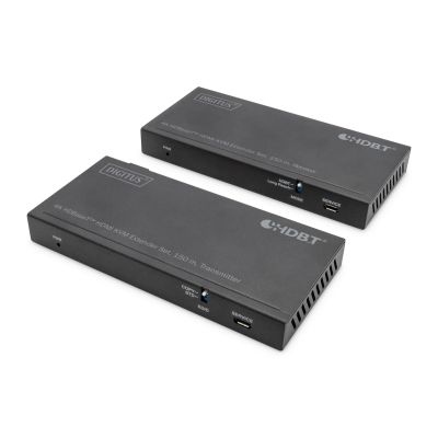 Extender HDBaseT KVM Zestaw, 150 m, 4K/60Hz, USB 2.0, PoC, IR, czarny
