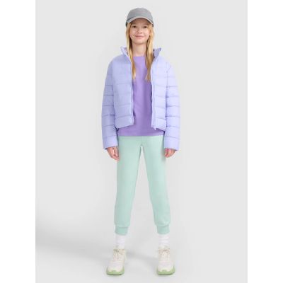 3. Kurtka dziewczęca puchowa z wypełnieniem syntetycznym 4F 4FJWSS25TDJAF515-52S