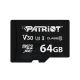 Patriot VX Series 64GB MicroSDXC V30 Class 10 UHS-I U3 4K UHD Memory Card PSF64GVX31MCX