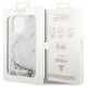 8. Etui Guess Liquid Glitter Marble na iPhone 14 Pro Max - białe