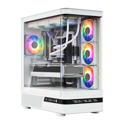 6. MODECOM OBUDOWA VOLCANO AQ 200 ARGB MIDI BIAŁA