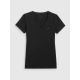 3. T-shirt basic z dekoltem typu serek damski 4F 4FWMM00TTSHF3307-20S