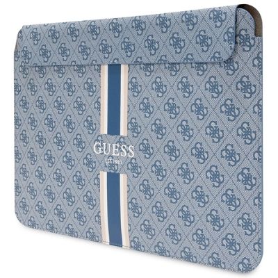 2. Pokrowiec Guess 4G Printed Stripes na laptopa 16" - niebieski