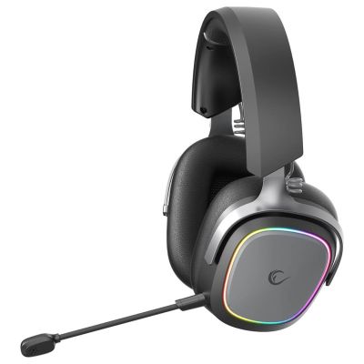 6. Słuchawki Rampage RETSU Słuchawki bezprzewodowe nauszne BT 2.4G RGB czarne