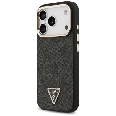 2. Etui Guess 4G Triangle Logo MagSafe na iPhone 17 Pro - czarno-złote