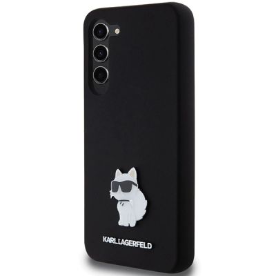 2. Etui Karl Lagerfeld Silicone Choupette Metal Pin na Samsung Galaxy S24+ - czarne