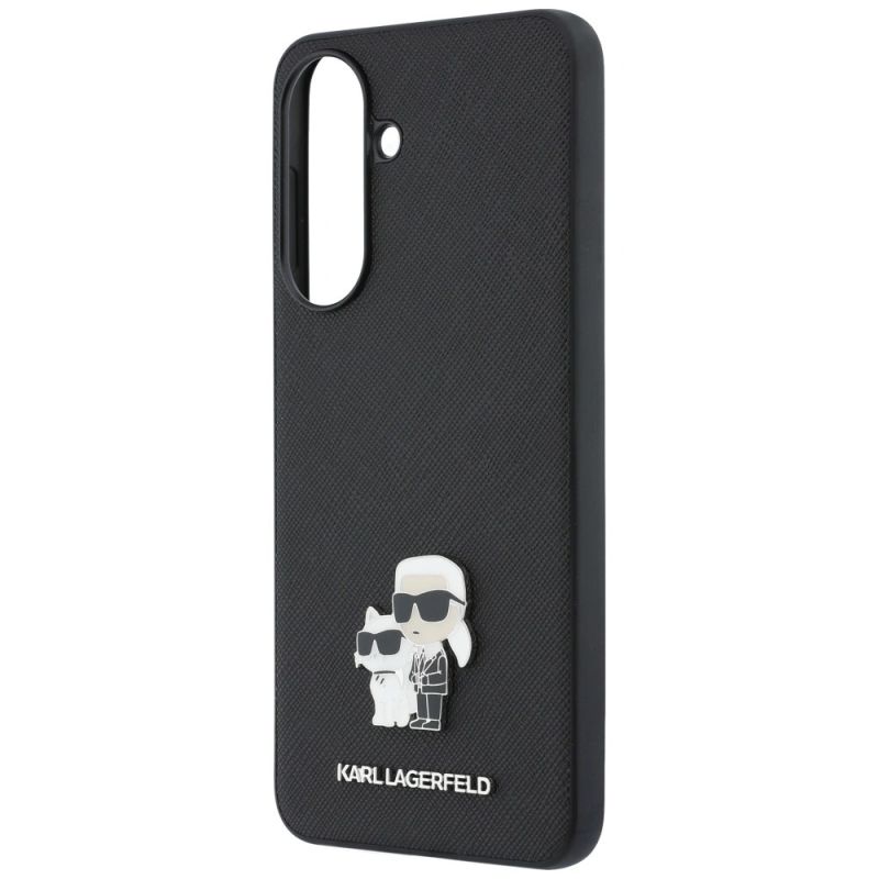 6. Etui Karl Lagerfeld Saffiano w/ K&C Metal Logo na Samsung Galaxy A57 5G - czarne