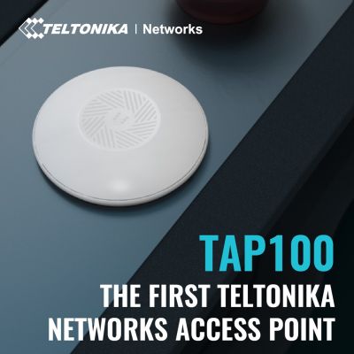 6. Teltonika · Accesspoint· TAP100· 2x1· Wi-Fi 4· 300Mbit· 1x 10/100· 15W PoE - Access Point - 0,1 Gbps 300 Mbit/s Biały Obsługa PoE