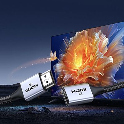6. Kabel Ugreen HD165 HDMI (męski) / HDMI (żeński) 8K 0.15m - szary
