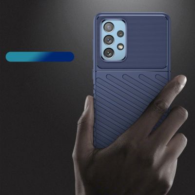 3. Thunder Case elastyczne pancerne etui pokrowiec Samsung Galaxy A73 niebieski