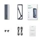 3. Obudowa Ugreen CM578 15512 na dysk M.2 NVMe 10Gbps - czarna + kabel USB-C / USB-A + kabel USB-C / USB-C