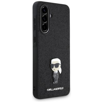 3. Etui Karl Lagerfeld Fixed Glitter Ikonik Logo Metal Pin na Samsung Galaxy A56 - czarne