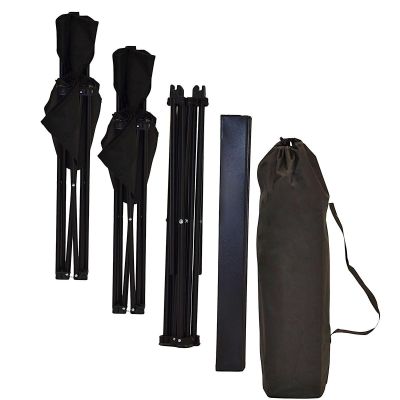 22. ZESTAW TURYSTYCZNY SKŁADANY 3W1 STOLIK I 2 KRZESŁA CZARNY ENERO CAMP