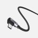 9. Kabel Ugreen US323 kątowy USB-C - USB-C PD QC SCP 3A 480Mb/s 1m - szary