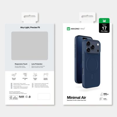 10. Etui AMAZINGTHING Minimal Air na iPhone 17 Pro Max kompatybilne z MagSafe - niebieskie