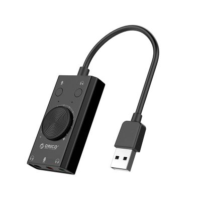 2. Karta dźwiękowa Orico SC2 zewnętrzna wielofunkcyjna z USB-A - czarna