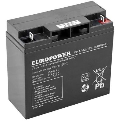 2. Akumulator AGM Europower | EP 17-12 12V / 17Ah