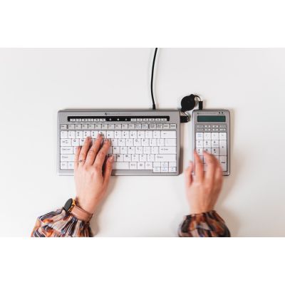 6. BakkerElkhuizen S-board 840 Numeric klawiatura numeryczna PC USB Jasny Szary, Biały