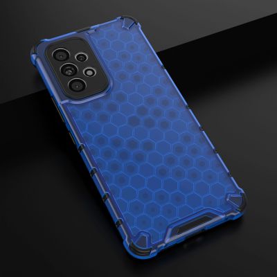 21. Honeycomb etui pancerny pokrowiec z żelową ramką Samsung Galaxy A73 niebieski