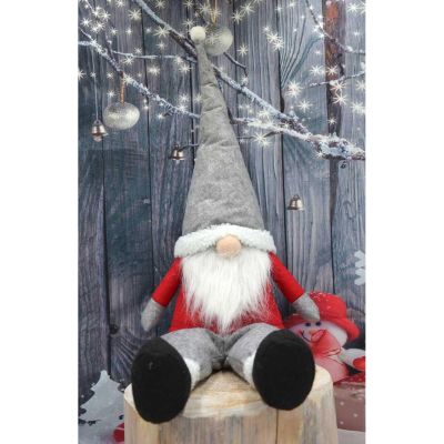 12. MIKOŁAJ DEKORACYJNY LAZY SANTA 45+20CM