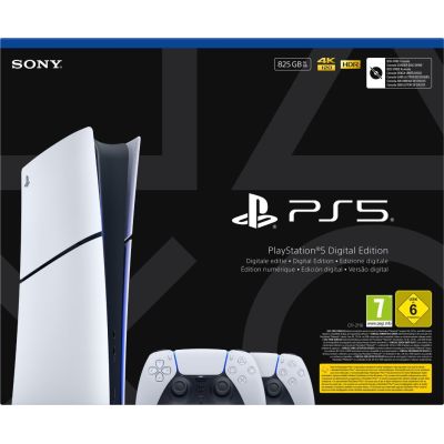 18. Konsola SONY PS5 Digital 825GB + 2 kontrolery DS5
