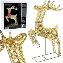 DEKORACJA  ŚWIETLNA RENIFER Z KOKARDĄ 50X88CM 720LED