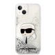 3. Etui Karl Lagerfeld Glitter Karl's Head na iPhone 14 Plus - srebrne