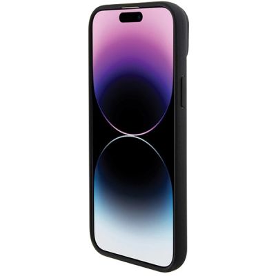 5. Etui BMW Leather Stamp Tricolor do iPhone 15 Plus - czarne