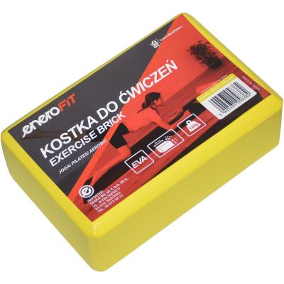 10. BLOK KOSTKA DO ĆWICZEŃ JOGA PILATES FITNESS ŻÓŁTA ENERO FIT