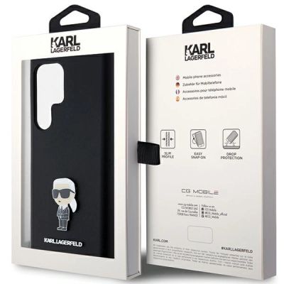 8. Etui Karl Lagerfeld Silicone Ikonik Metal Pin na Samsung Galaxy S23 Ultra - czarne