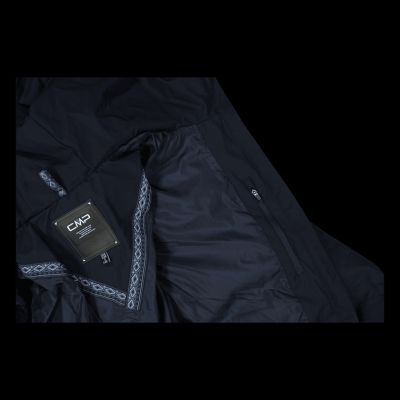 3. Płaszcz na zimę z kapturem damski CMP kurtka ocieplana wodoodporna czarna (34K0096/N950)