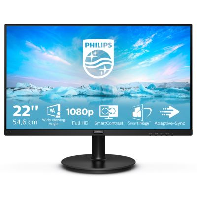 16. Monitor Philips 221V8A/00 (21,5"; VA; FullHD 1920x1080; HDMI, VGA; kolor czarny)