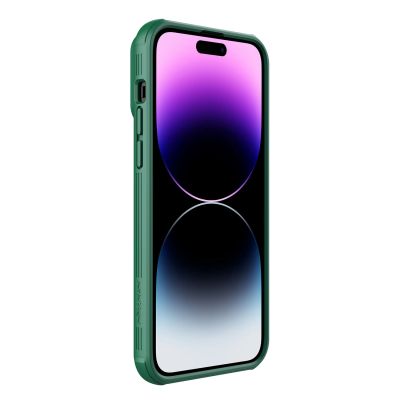 6. Nillkin CamShield S Case etui iPhone 14 Pro Max pancerny pokrowiec osłona na aparat zielone