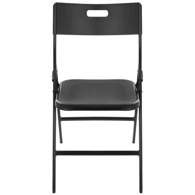 28. ZESTAW CATERINGOWY TURYSTYCZNY STÓŁ SKŁADANY 86,5x86,5x71CM I 4 KRZESŁA CZARNY