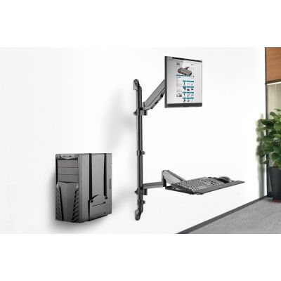 16. Ramię naścienne pojedyncze LCD+klawiatura, max.32"max. 8kg, uchylno-obrotowe