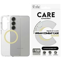Etui CARE by PanzerGlass Flagship Urban Combat Chardonnay QI do Samsung Galaxy S25+ - przezroczysty