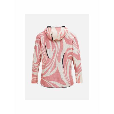 2. Bluza damska PEAK PERFORMANCE W Freelight Aop Polartec Alpha Hood kolor różowy
