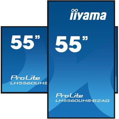 12. Wyświetlacz iiyama 55” profesjonalny Digital Signage 4K UHD z zaaw. opcjami ster. i łącz.