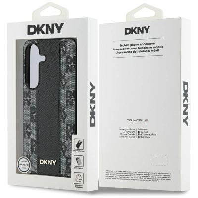 8. Etui DKNY Leather Checkered Pattern MagSafe do Samsung Galaxy S25 czarny