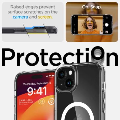 10. Etui Spigen Ultra Hybrid Mag z MagSafe na iPhone 15 Plus - białe