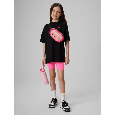 4. T-shirt loose gładki dziewczęcy 4F 4FJRSS26TTSHF3984-20S