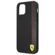 6. Etui Ferrari On Track Carbon Stripe na iPhone 12 mini - czarne