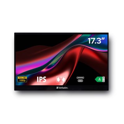 8. Monitor komputerowy Verbatim 49593 43,9 cm (17.3") 1920 x 1080 px Full HD LCD Ekran dotykowy Czarny